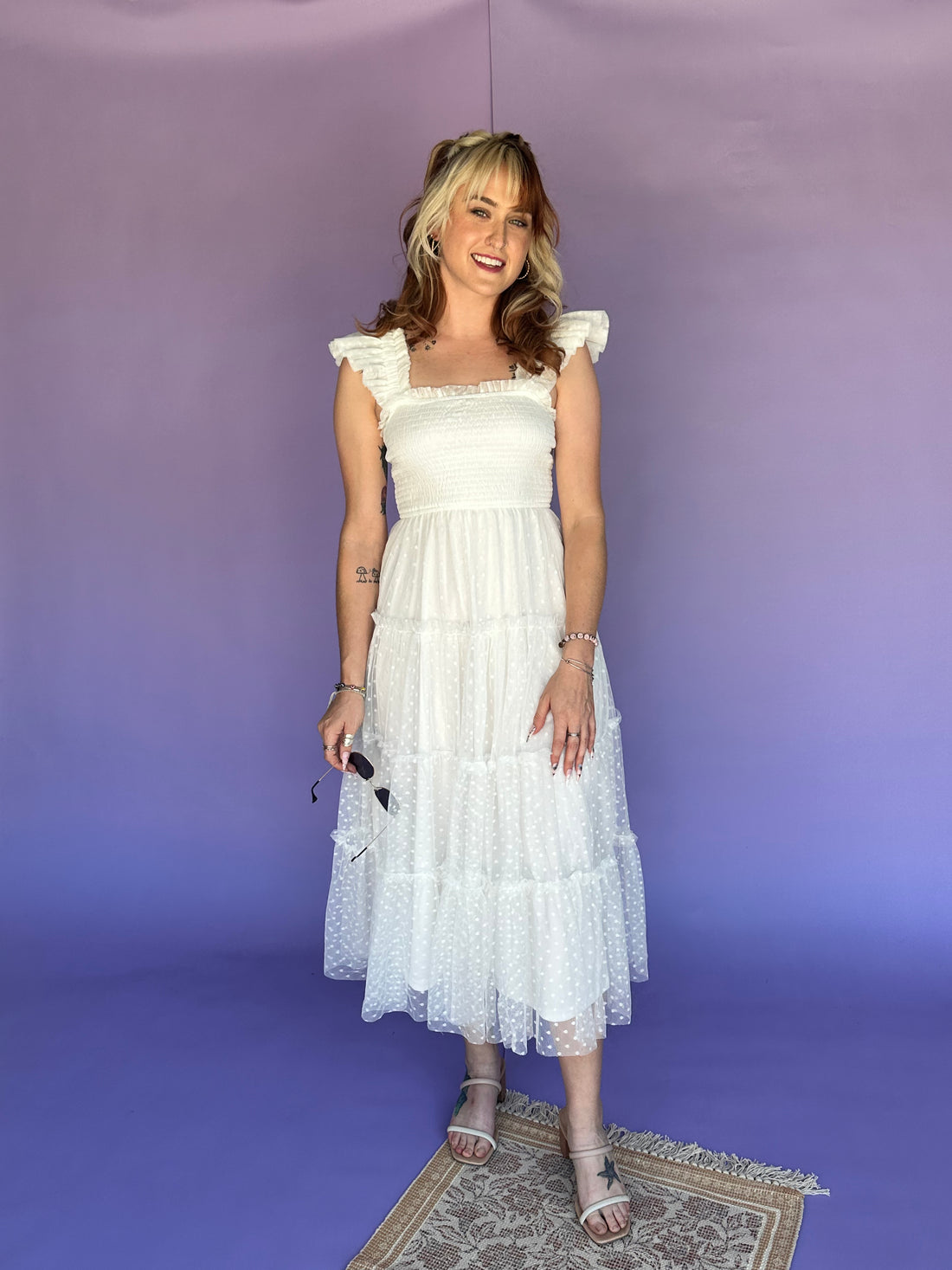 Italian Romance Polka Dot Sheer Maxi Dress