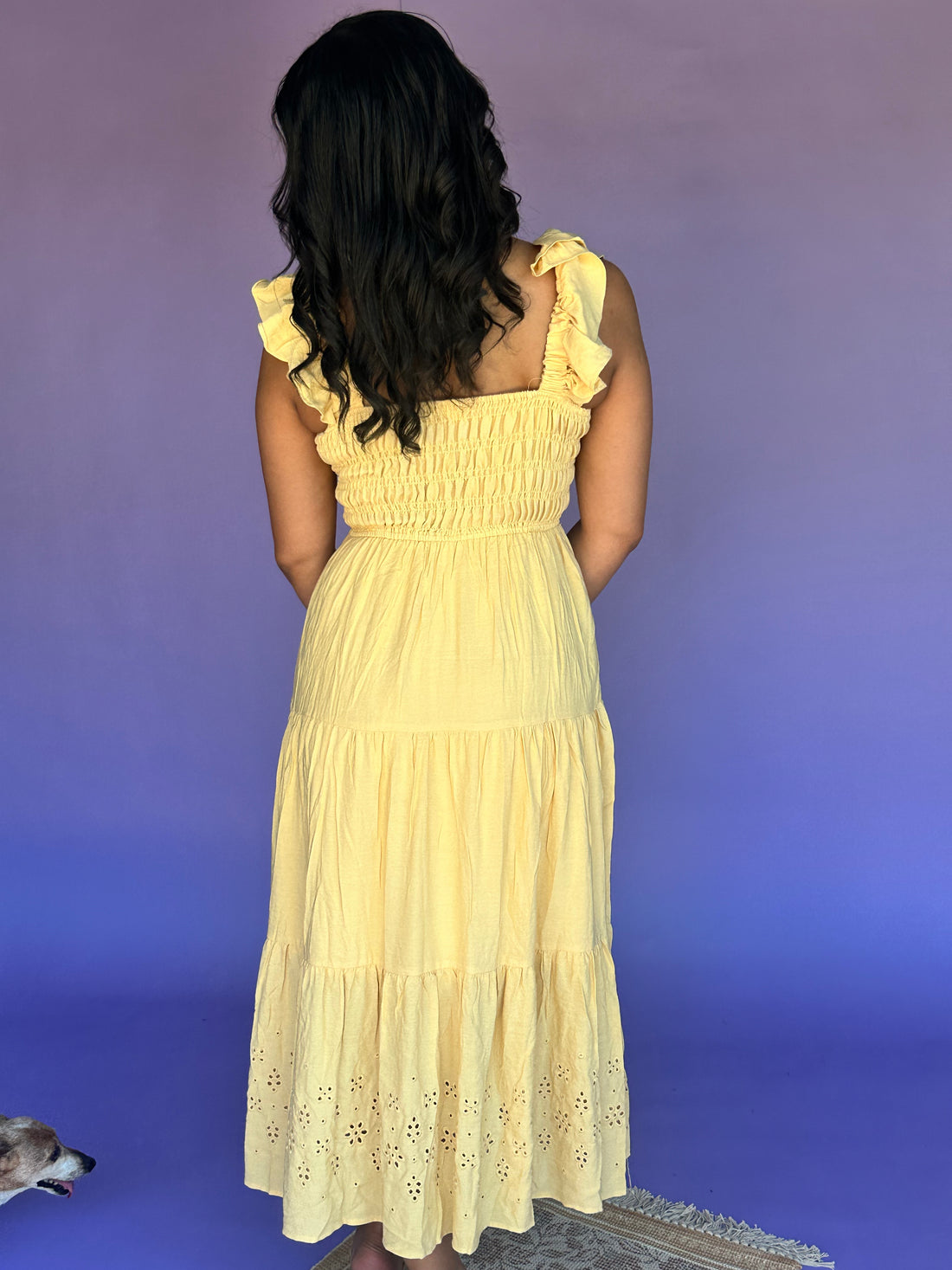 Brighter Side Tiered Maxi Dress - Sunny