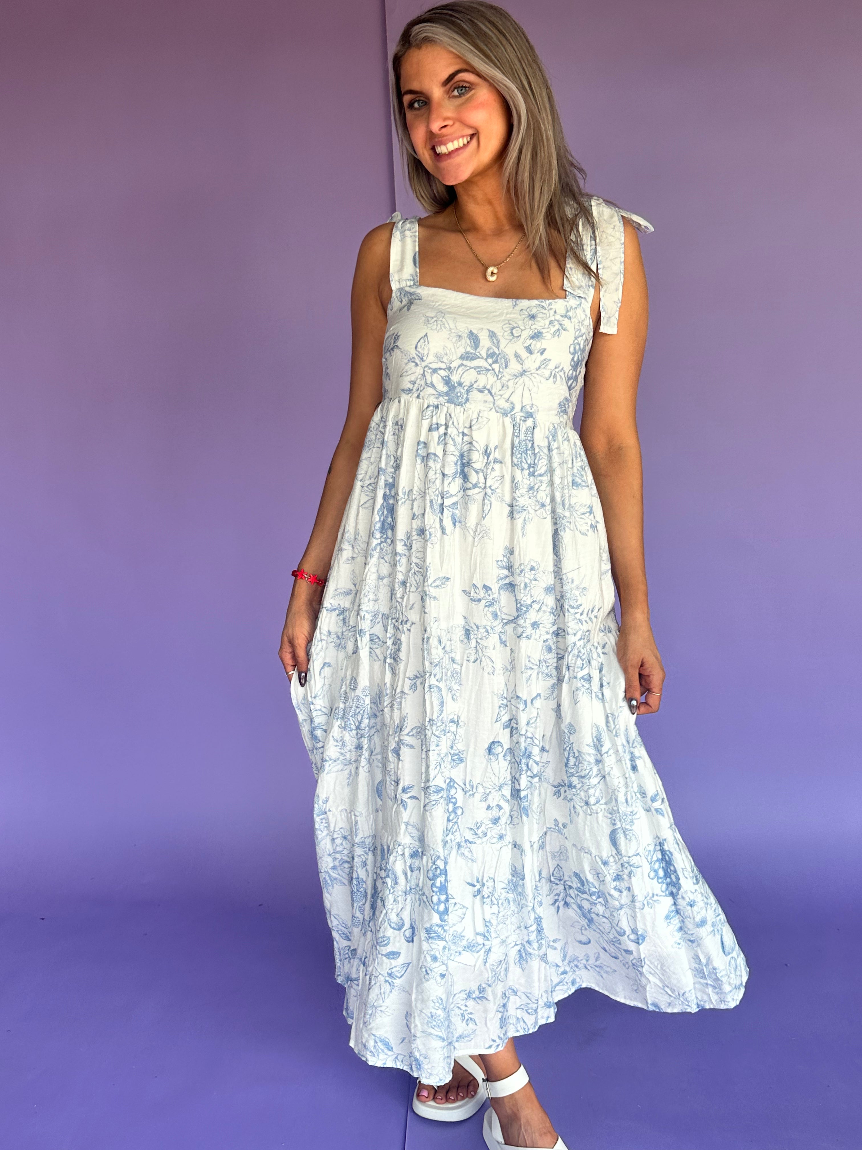 Secret Garden - Bluebell Tiered Midi Dress