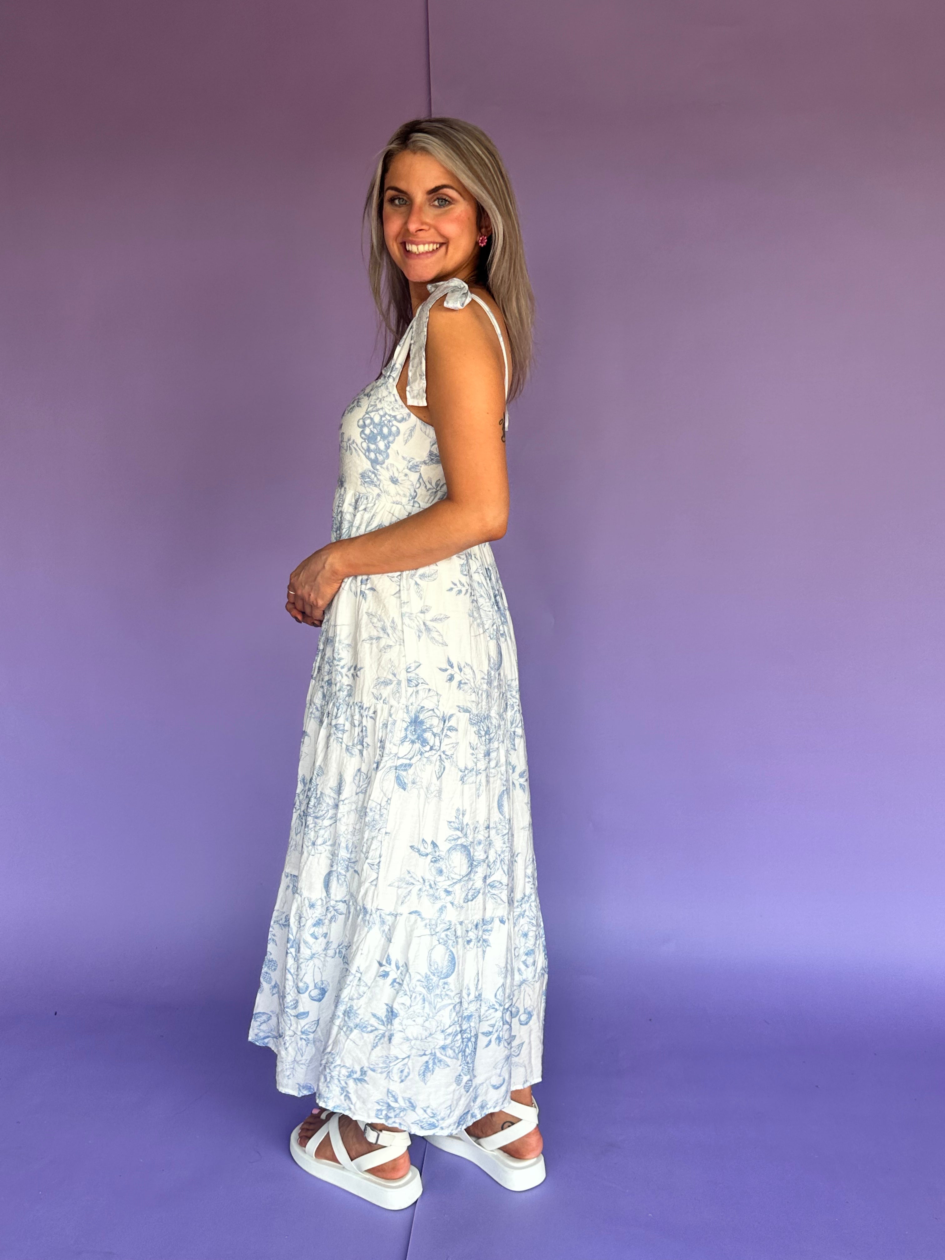 Secret Garden - Bluebell Tiered Midi Dress