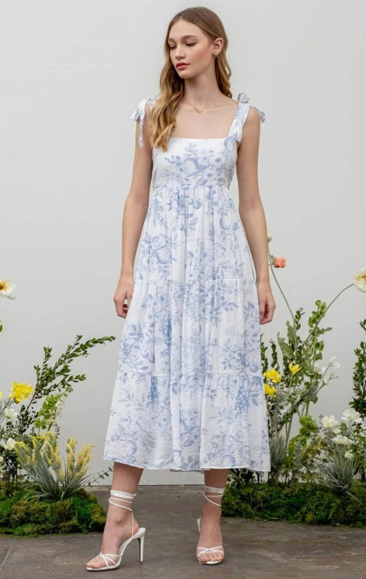 Secret Garden - Bluebell Tiered Midi Dress