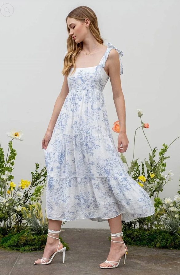 Secret Garden - Bluebell Tiered Midi Dress