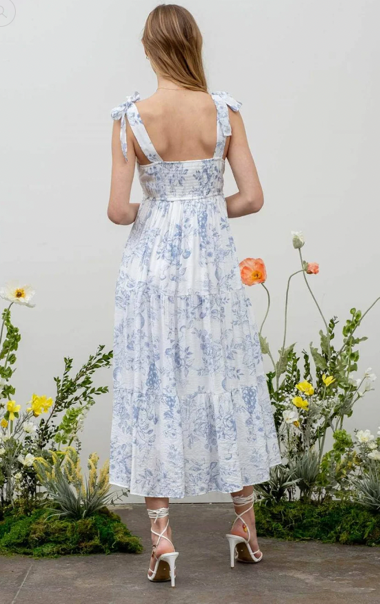 Secret Garden - Bluebell Tiered Midi Dress