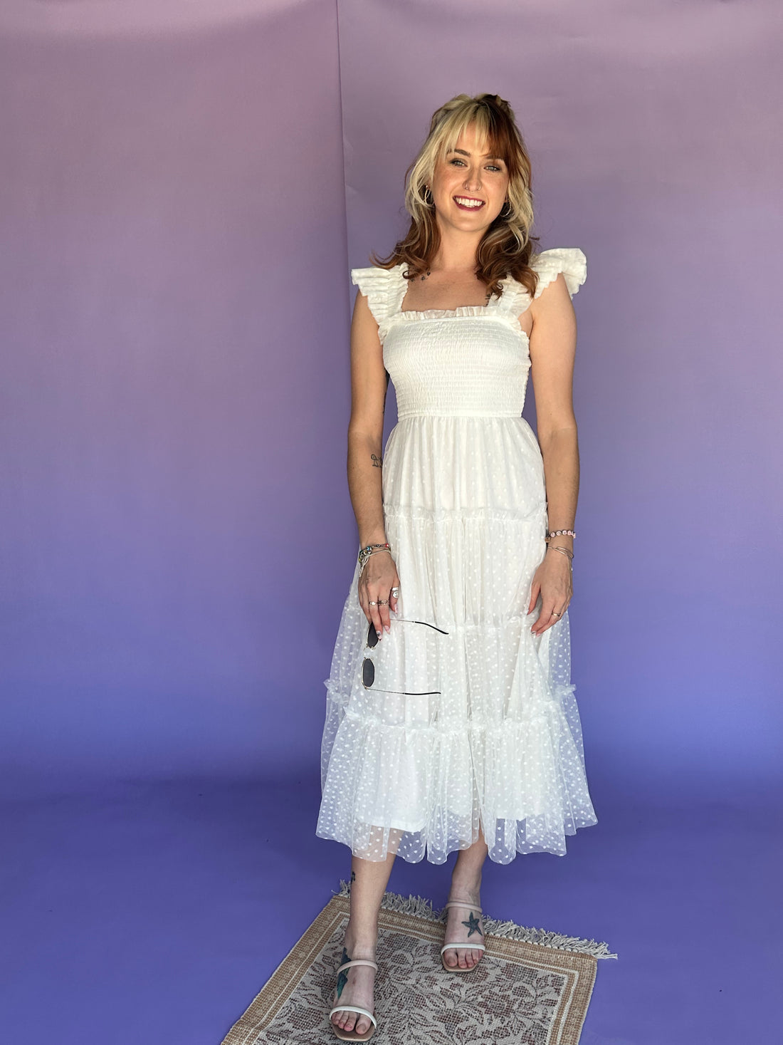 Italian Romance Polka Dot Sheer Maxi Dress