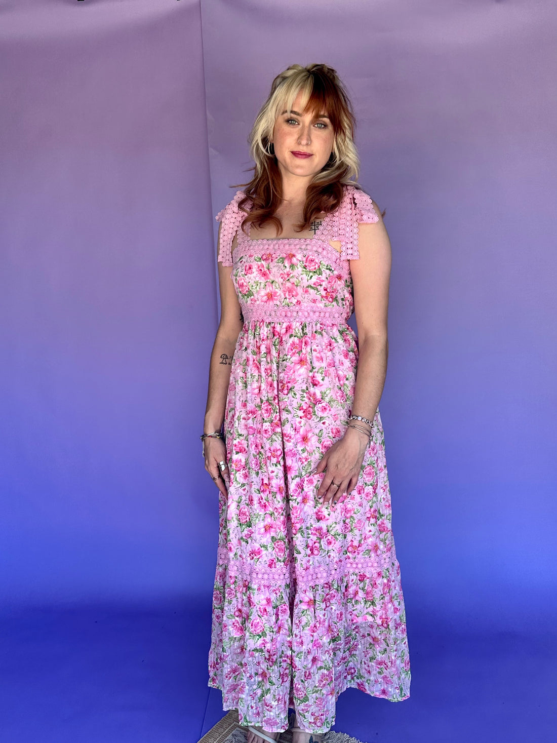 Garden Glam Tulle Dress - Pink Peony