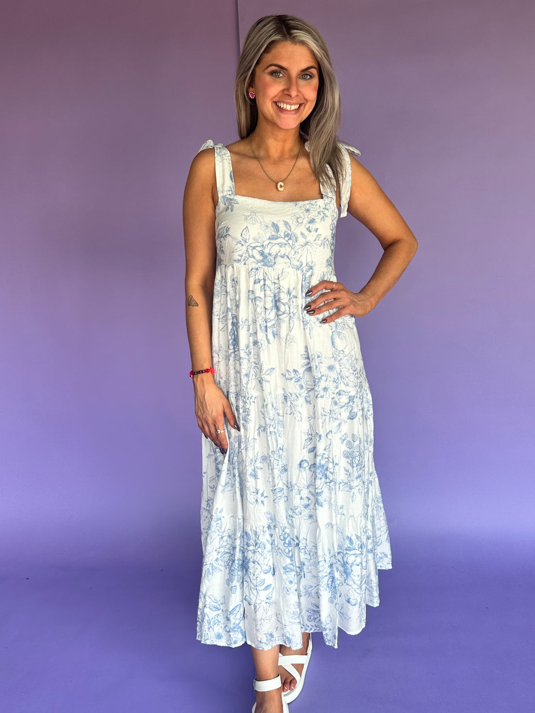 Secret Garden - Bluebell Tiered Midi Dress