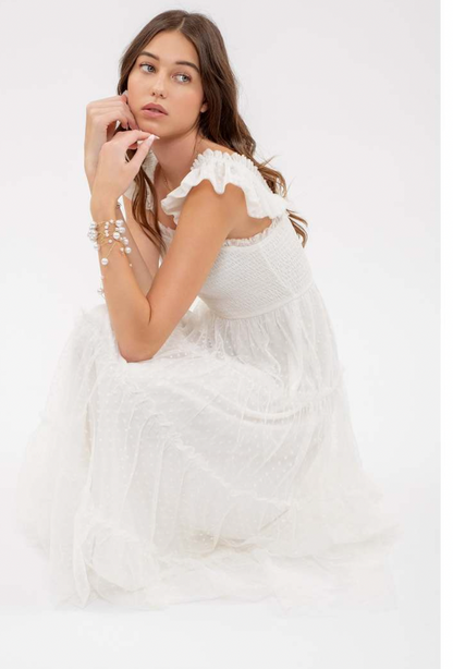 Italian Romance Polka Dot Sheer Maxi Dress