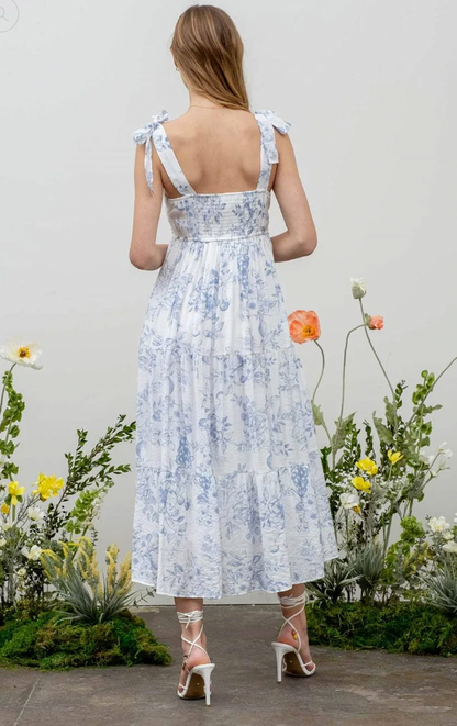 Secret Garden - Bluebell Tiered Midi Dress